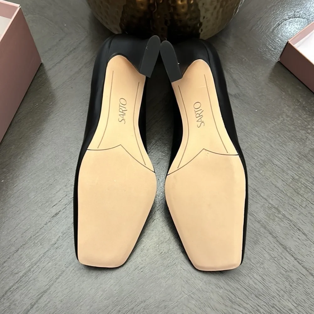 Sarto by Franco Sarto Dina Leather Square Toe Pumps